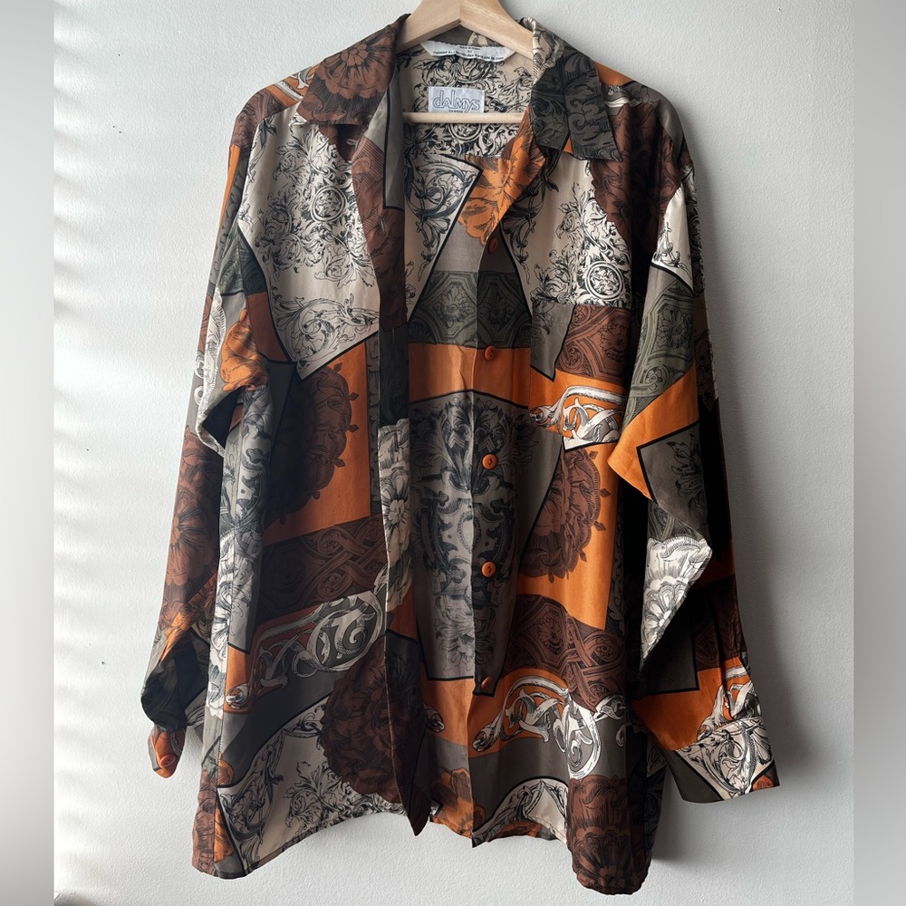 Silk Button Down Blouse - Dalmys
